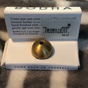 BODHA Ritual Incense Holder Brushed Brass Sphere